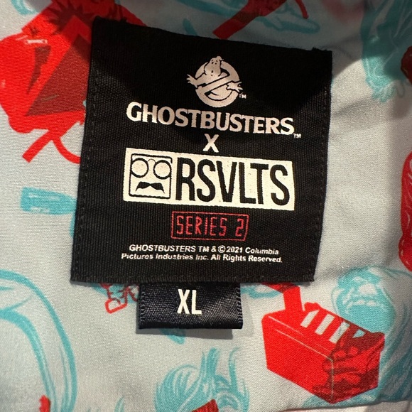 RSVLTS X Ghostbusters Short Sleeve Button Down Shirt Movie All Over Print - Picture 5 of 7